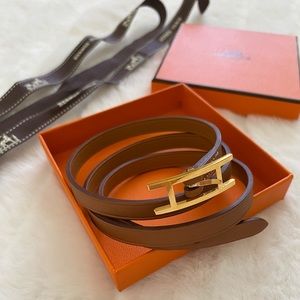 LIKE NEW Hermes Hapi 3 Bracelet, size T1